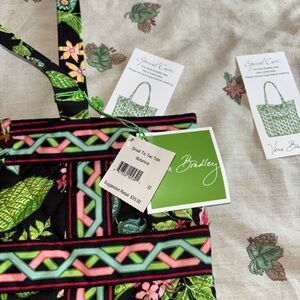 Vera Bradley Botanican Green and Pink Handbag